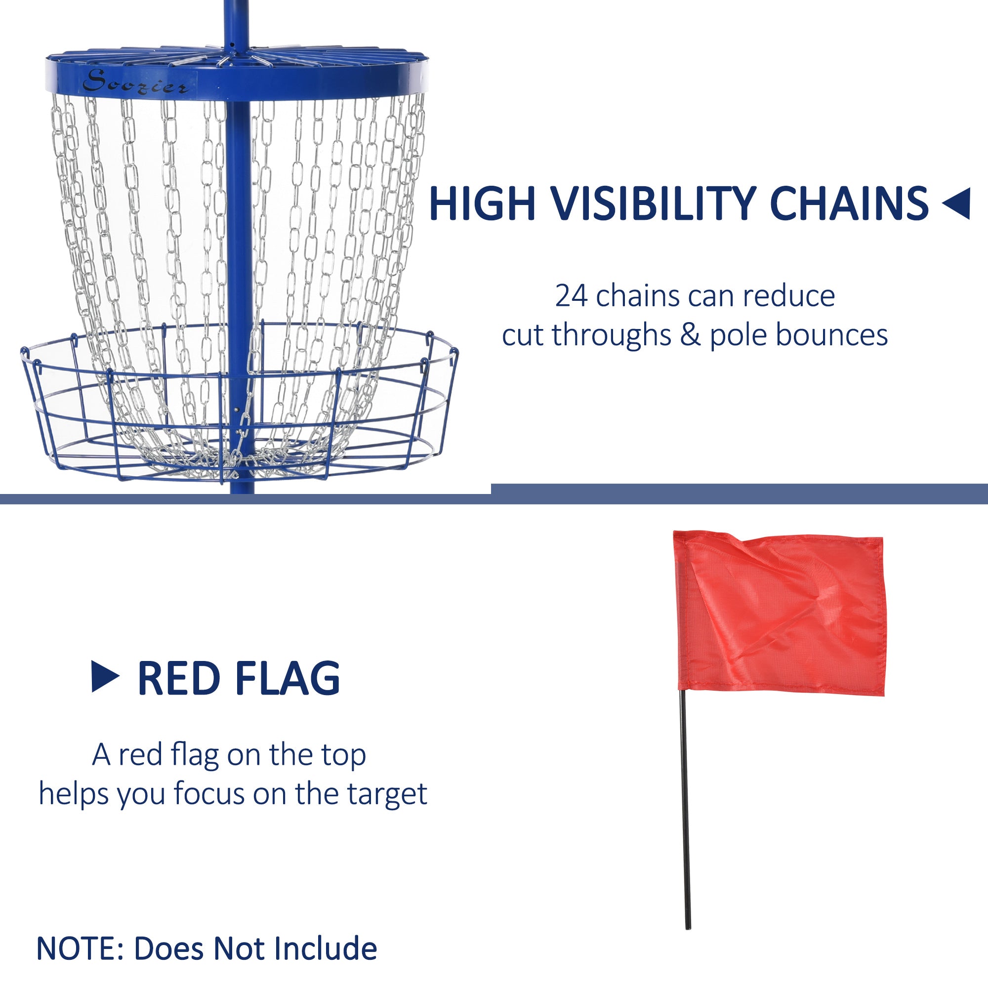 Portable Disc Golf Basket Target with 24-Chain