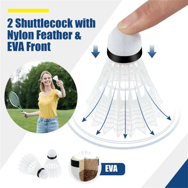 14ft Multi-Sport Net Set - Adjustable Height (33.5"-61"), Badminton/Volleyball/Pickleball/Tennis Use