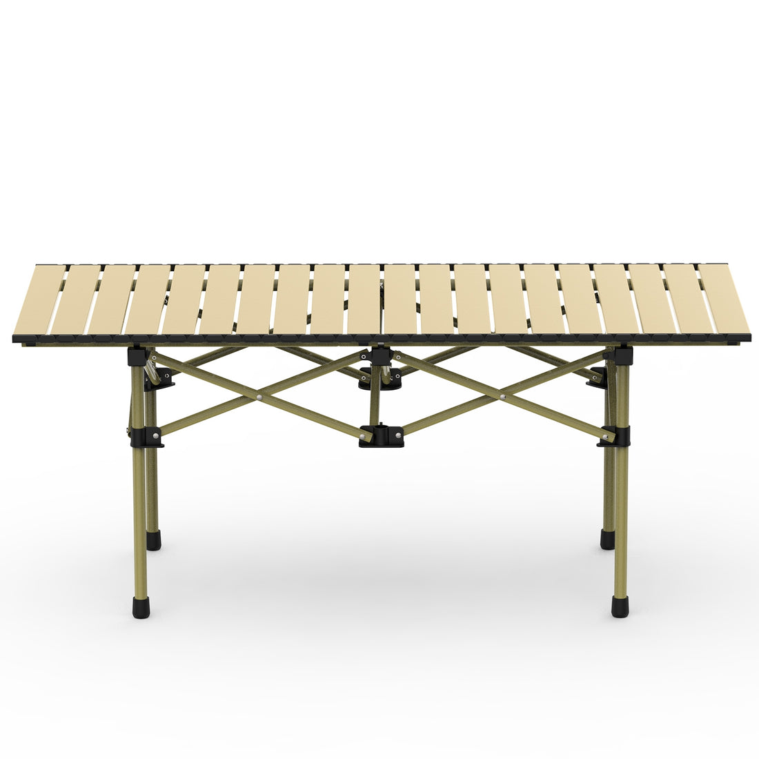 1Pc S Or L Size Options Folding Camping Table Portable Lightweight Carbon Steel Roll-up Picnic BBQ Desk With Carry Bag Heavy Duty For Outdoor Beach Backyard Party Patio Camping Hiking BBQ Picnic