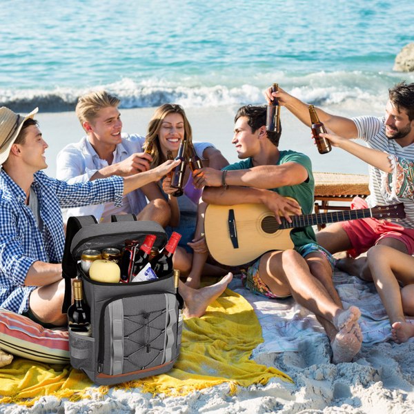 Cooler Backpack 36 Can Leakproof Insulated Cooler Backpack With 25L-6.6Gal For Picnic Camping Beach Hiking Fishing Travel
