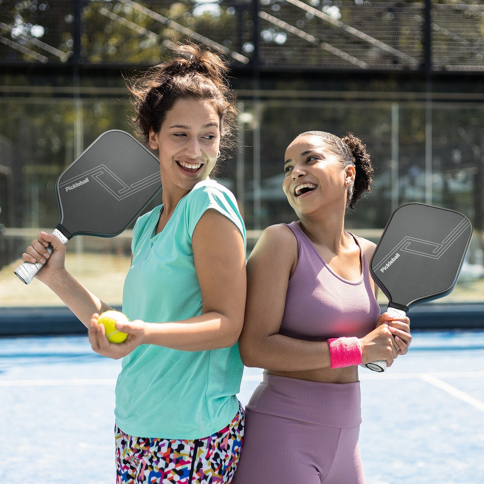 Pro Carbon Fiber Pickleball Paddle Honeycomb Core Racket For Adults Black
