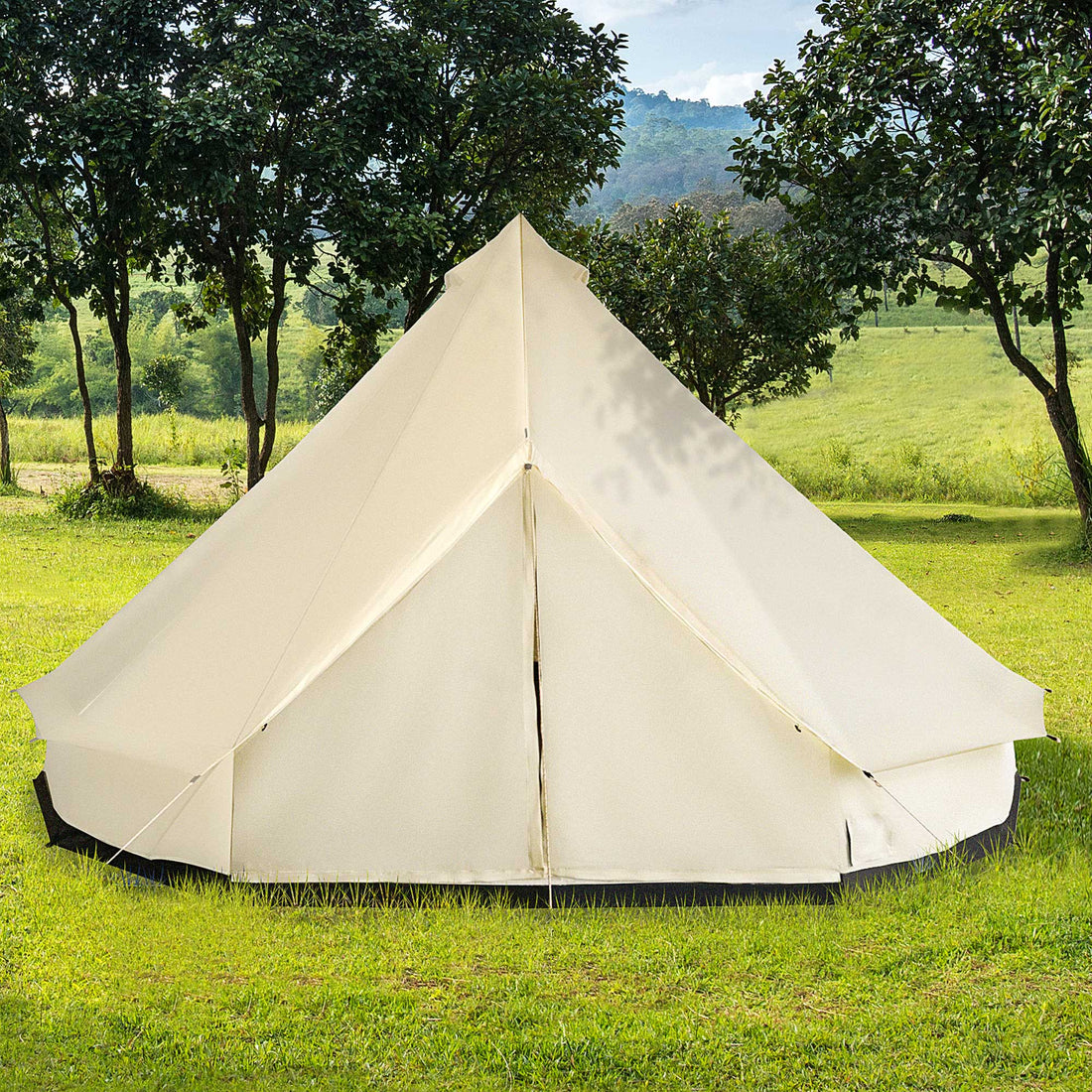 10-Person Large Waterproof Yurt Camping Tent, Perfect for Family Camping, Blue