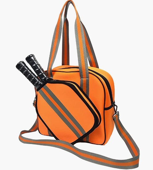 Fashion Striped Hand-carrying Crossbody Shoulder Tennis Pack