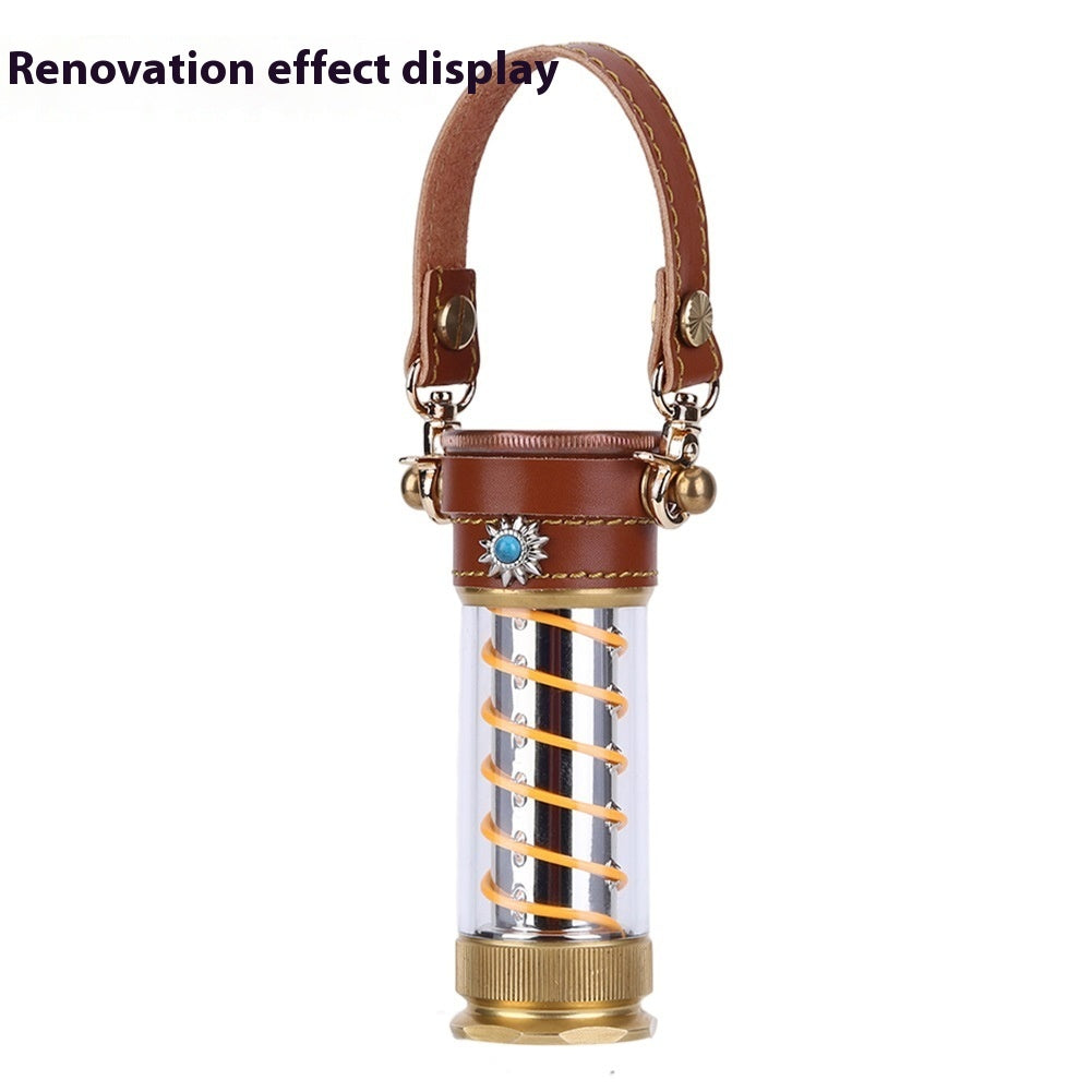 Camping Leather Hang Rope 3-piece Suit Lantern