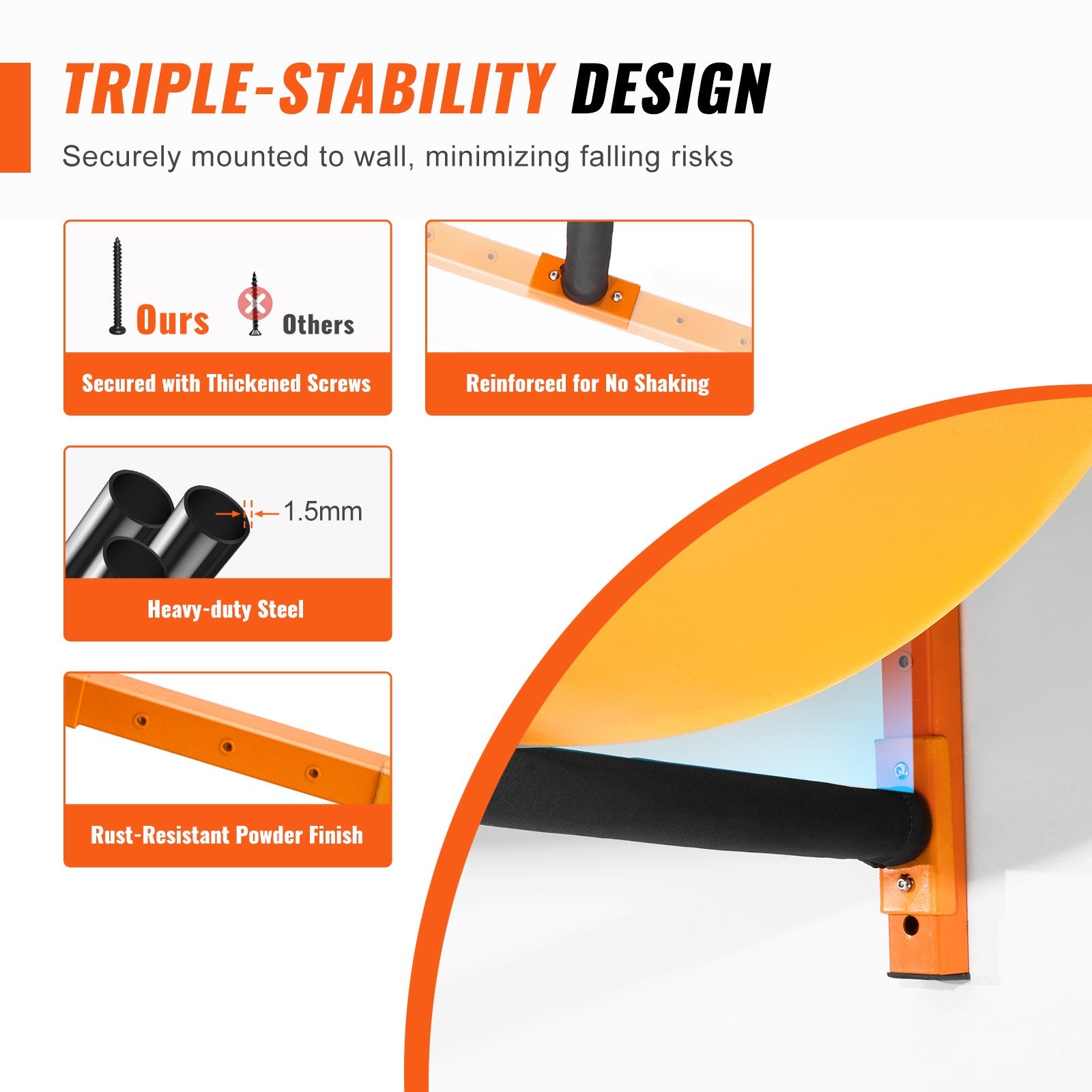 Kayak Wandalterung Kajak Aufhänger 1168 X 850 X 45 Mm, Kajakständer 4 Kajaks 797,5 ± 10 Mm Stützarmlänge, 181,6 Kg Tragfähigkeit Kajak Aufbewahrungsregal Robuste Kajak-Aufbewahrungshaken