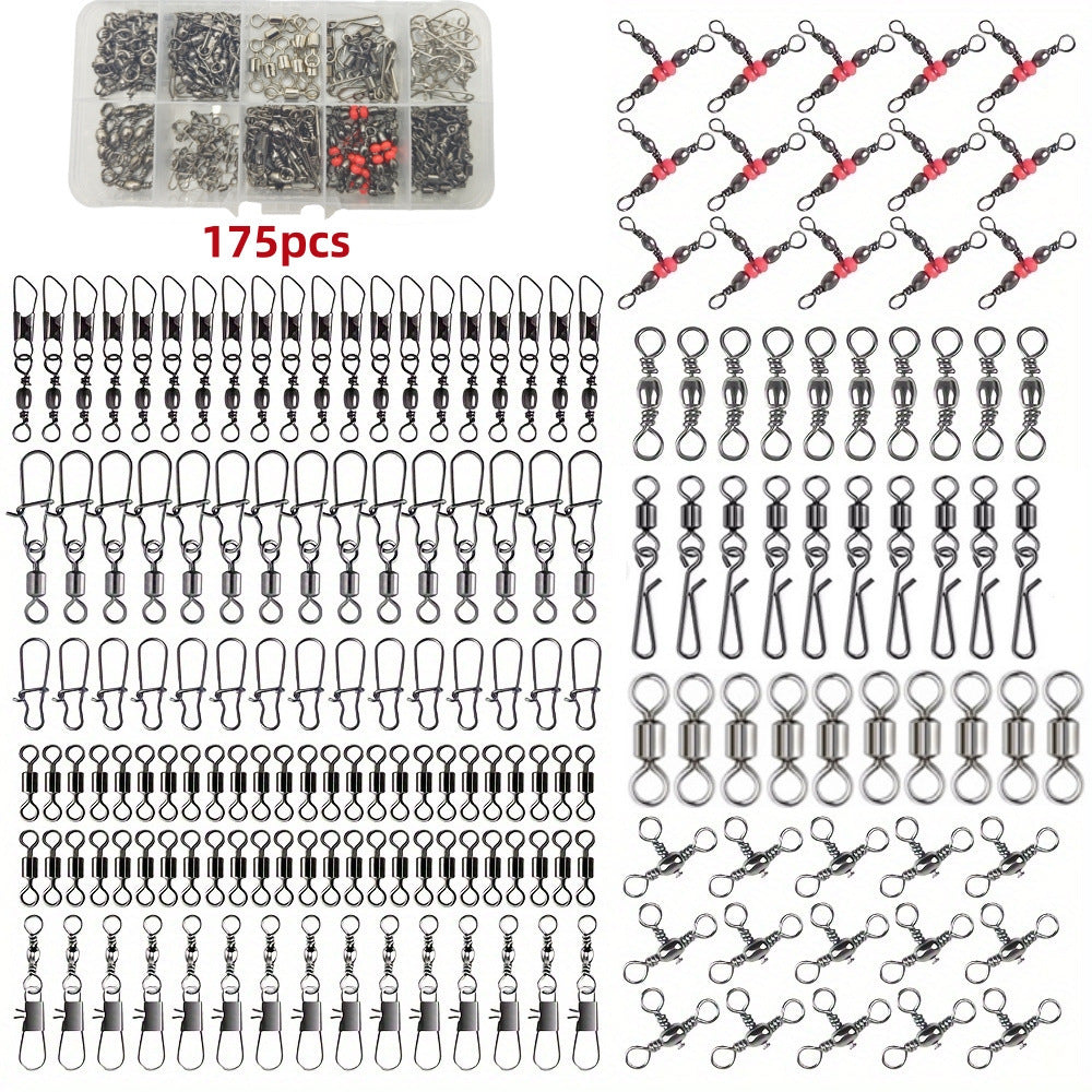 175 Pieces Fishing Connector Ball Bearing Boxed