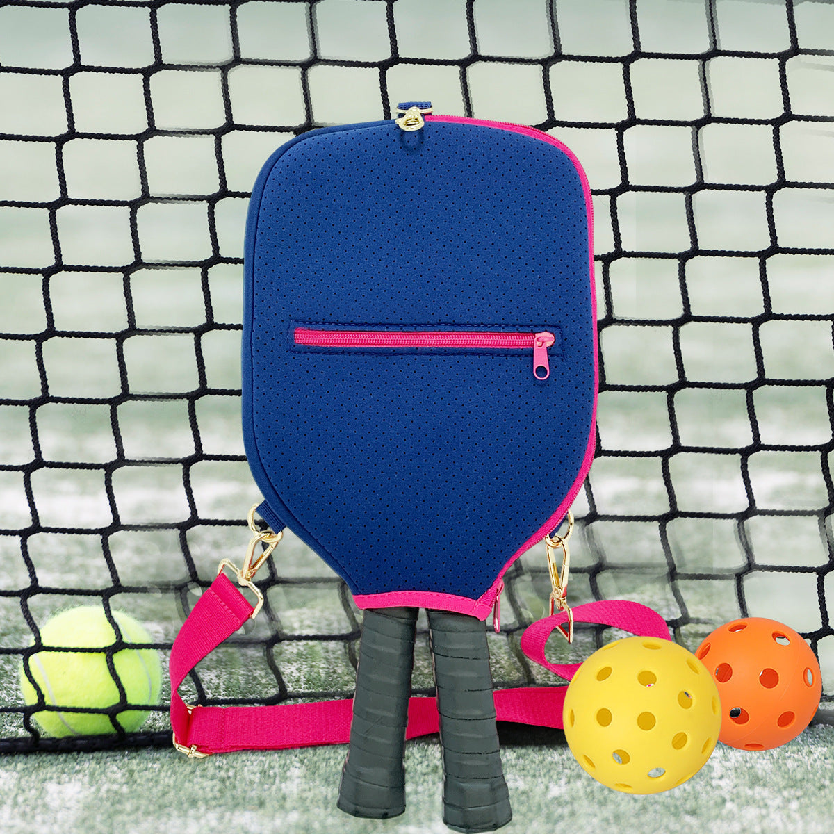 Fashion Striped Hand-carrying Crossbody Shoulder Tennis Pack