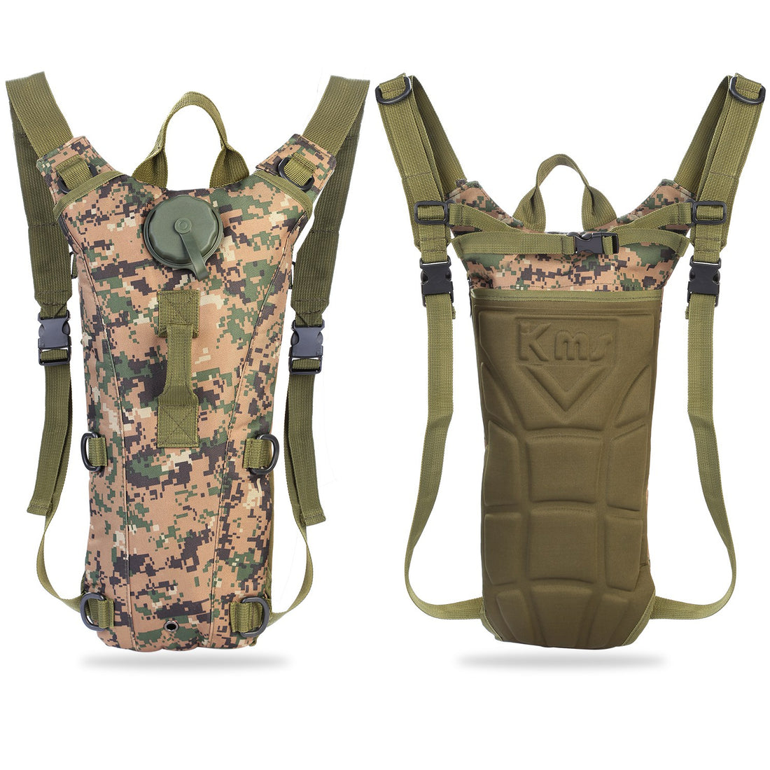 1Pc 3L Tactical Hydration Pack  Water Bladder Adjustable Water Drink Backpack For Hiking Cycling Climbing Running