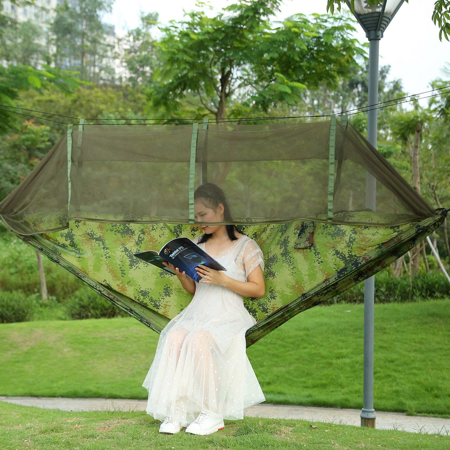 Camping Hammock, Portable Double Hammock With Net